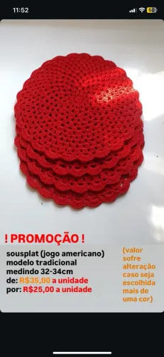 PROMOÇÃO CROCHÊ