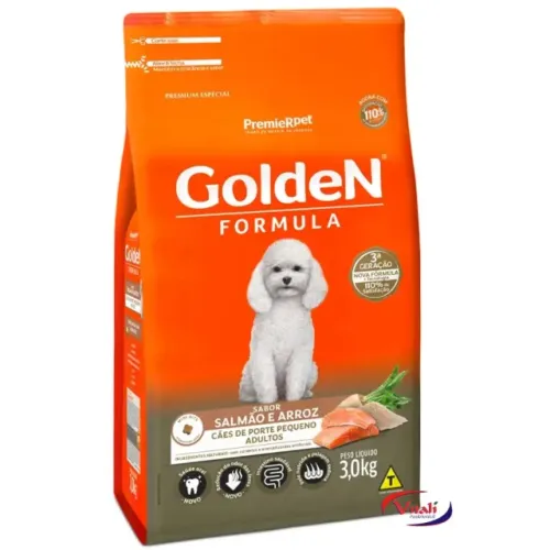 Golden Fórmula Cães Adultos Pequeno Porte Salmão 3Kg