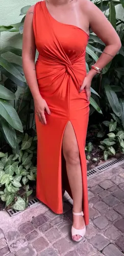 Vestido de Festa - terracota