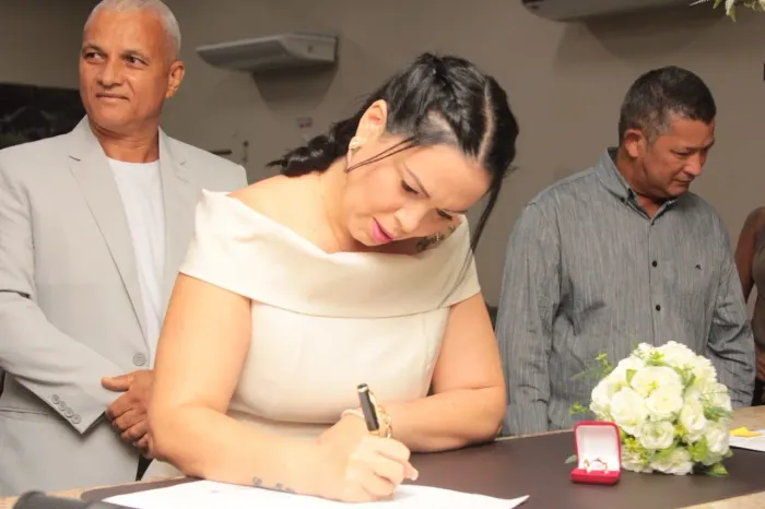 Vestido de noiva para civil.
