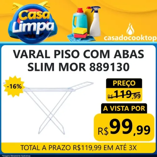 VARAL PISO COM ABAS SLIM MOR 889130