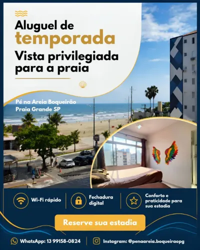 Aluguel Temporada Praia Grande Boqueirão - Pé na Areia