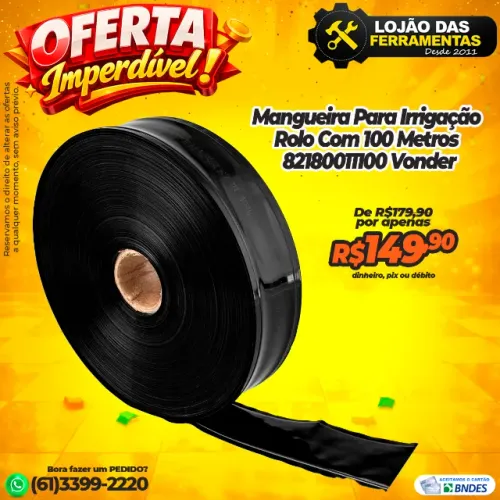 Mangueira Para Irrigação Rolo Com 100 Metros *00 Vonder