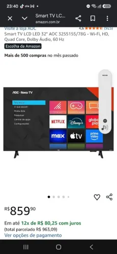 Tv roku Philips 32 polegadas!