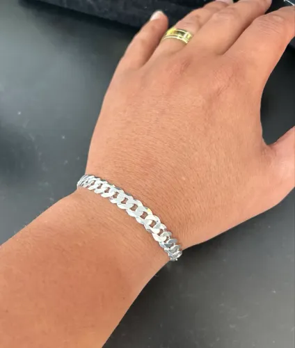 Pulseira grossa 8mm nova escamada