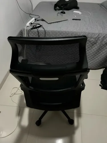 Cadeira de Escritório Ergonômica Presidente/ Encosto em Tela e Apoio de Cabeça