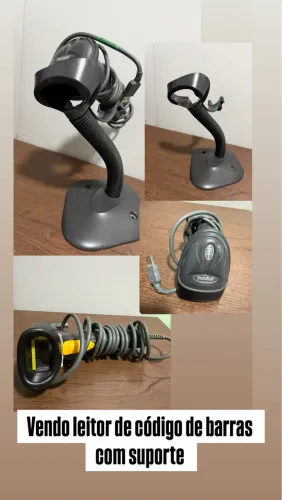 Leitor de código de barras com suporte