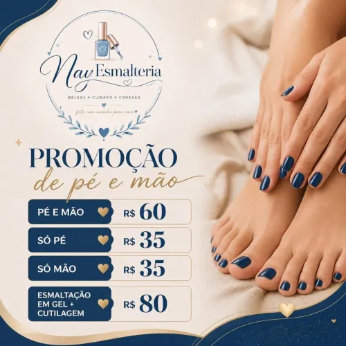 Manicure e pedicure a domicílio