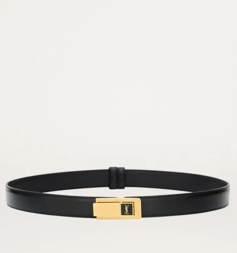 Cinto em couro Saint Laurent Leather Charniere