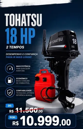 Promoção de motor TOHATSU 18HP