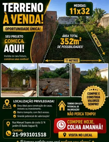 Terreno 11×32 metros