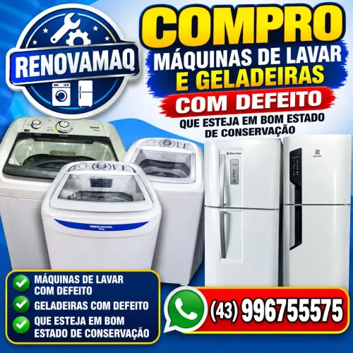 Máquinas e geladeiras com defeito 