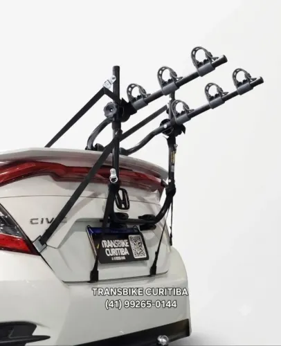 Suporte Bike para 3 Bicicletas Transbike de Porta Malas Pronta Entrega em Curitiba