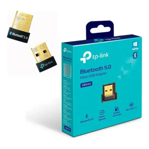 Adaptador Bluetooth Usb Ub500 Nano 5.0 Tp-link Preto Novo Loja Coimbra Computadores