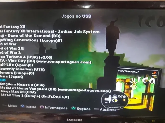 Ps2  FAT+controle + HD  externo 1TB + Memory Card  funciona normal