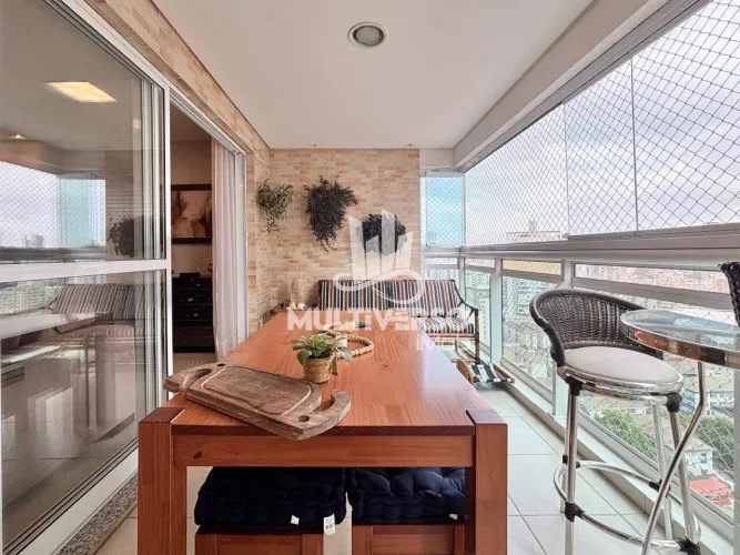 Apartamento 3 dormitórios varanda gourmet lazer completo duas vagas na Ponta da Praia em S