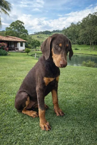 Doberman-4 meses feemas com todas as vacinas