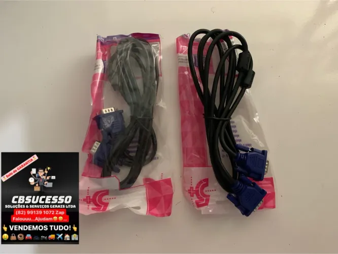 Cabo VGA Monitor PC Projetor 1,8m Novo Lacrado R$30 Cada