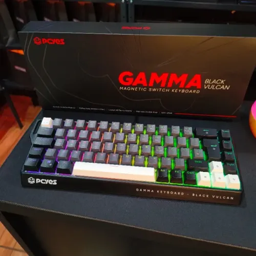 Teclado Magnético RGB Pcyes Gamma Black Vulcan 0,1ms 8.000Hz Polling Rate