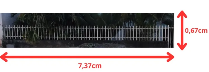 Grade de metal ½ muro 