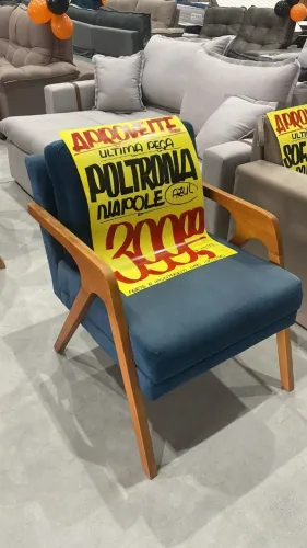 POLTRONA (ÚLTIMA PEÇA) VELUDO AZUL