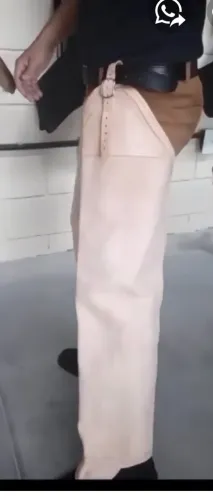 Perneira Calça Couro Vaqueiro Picada Cobra Escorpiões