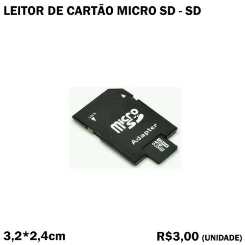 4 Leitores de Cartão Micro SD para SD