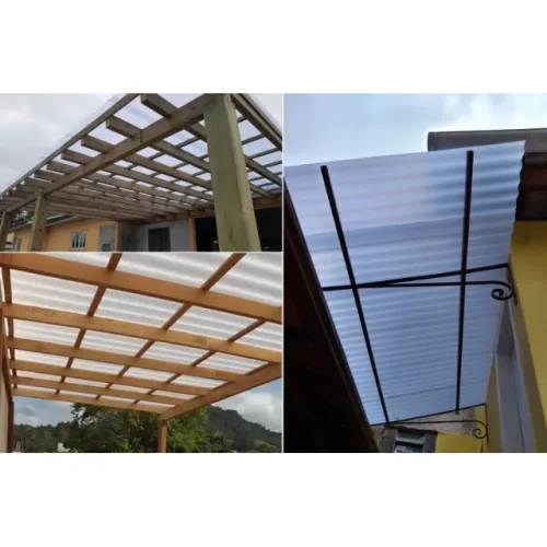 Telha Ondulada PVC Polipropileno 2,44x1,10m Ondulada 177mm Translúcida