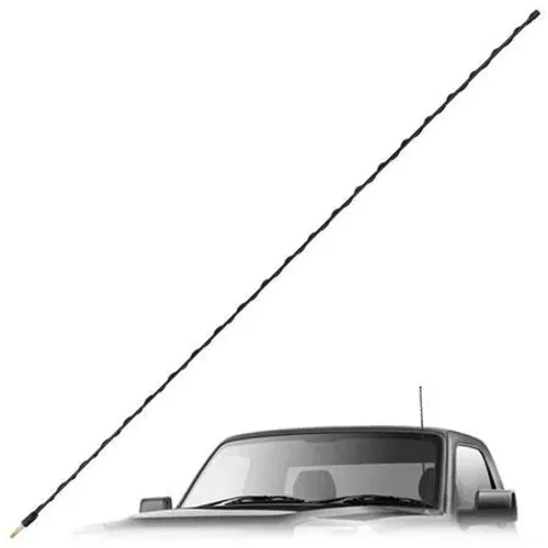 Antena Haste Ford Ranger - Espiral Alumínio Preta - Antico HS321