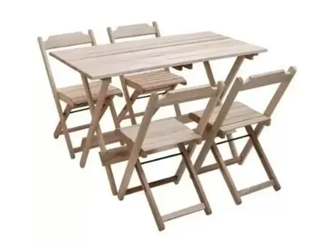 Jogo mesa 120x70 - 4 cadeiras - ***sem pintura***