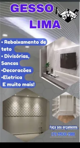 Gesso lima orçamento via ZAP grátis *88