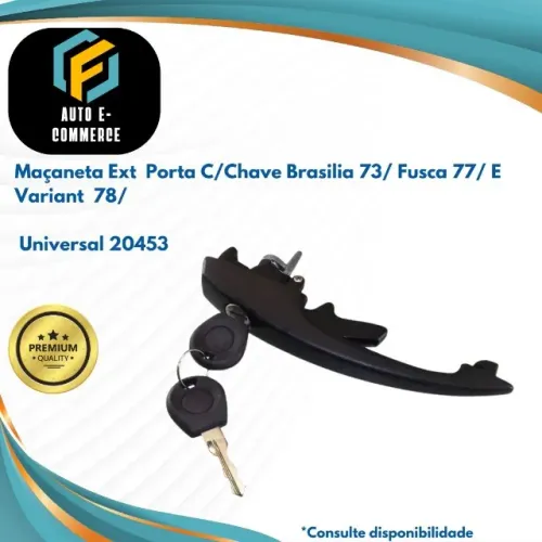 Maçaneta Externa C/chave Preto Fusca 78/... Brasilia      20453