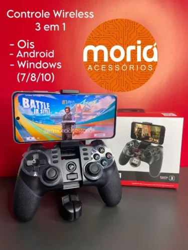 Controle Joystick 3 in 1 sem fio Bluetooth Wereless Ipega
