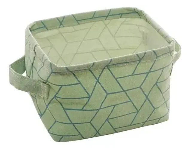 Cesto Dobrável Organizador Multiuso Decoração Retangular 18cm  