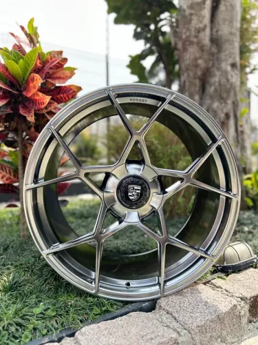 Rodas GT4 RS Forged P/ Carrera S Cromo Loock 5x130 - 21x9 e 22x12 Offset 53 e 63