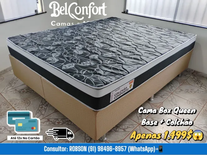 CAMA BOX QUEEN ESPUMA D28, 100% ESPUMA