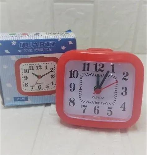 Relogio De Mesa Despertador - Vermelho Ha2126 7x8cm 2126