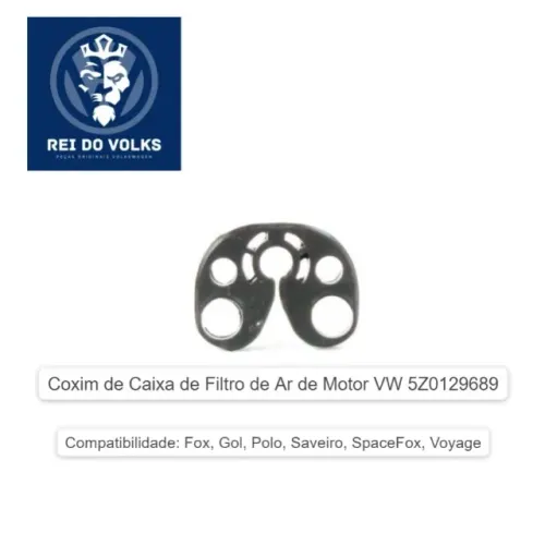 Coxim de Caixa de Filtro de Ar de Motor VW 5Z0129689, Fox, Gol, Polo, Saveiro, SpaceFox, V