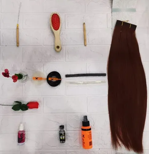 Cabelo Organico 60cm Liso 100g Na Tela Jixian - Cor ( #3 Stw-55cm )