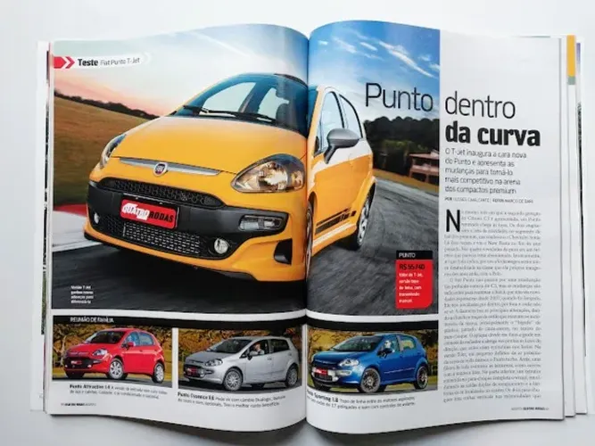 Fiat Punto TJet 2013 2014 - Revista Quatro Rodas ou Auto Esporte