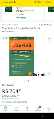 Tinta Acrílica Proteção Total 16l Suvinil - cor lamparina