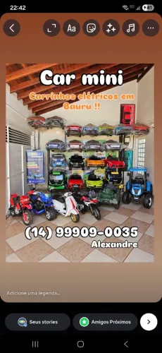 Carrinhos elétricos infantis - Bauru SP Car mini