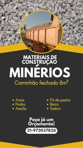 Caminhão fechado: Areia, Pedra, etc..