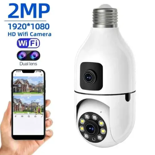 Câmera IP Wi-Fi Full HD Dupla Lente para Segurança