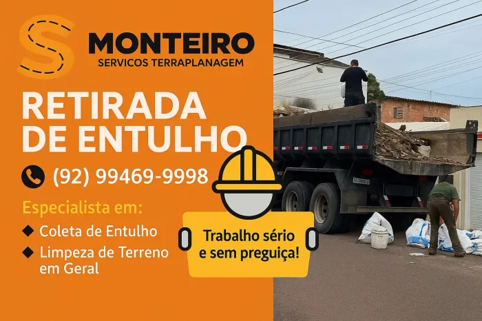 Remoção de entulho com ou sem ajudante( caçamba )