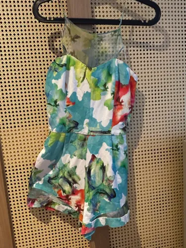 Vestido short malha estampado