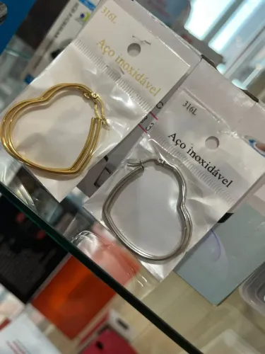 Brinco de coração Aço inoxidável 