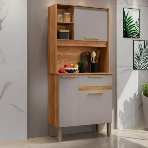 Transforme seu espaço com chame e funcionalidade da cozinha lia cinamomo off white 