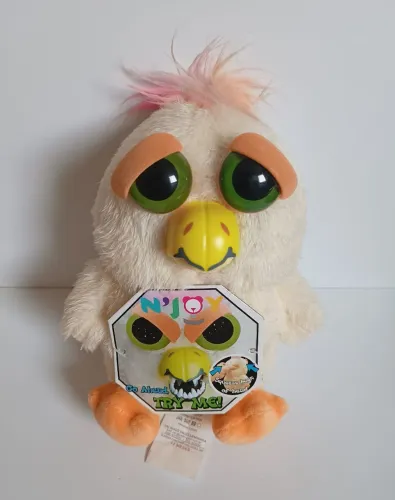 Pelúcia Interativa N'Joy  Pássaro Feisty Pintinho Amarelinho 