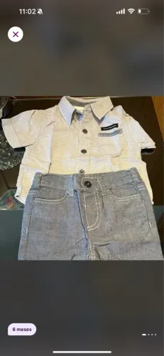 Conjunto social bebê Calvin Klein 3-6 meses